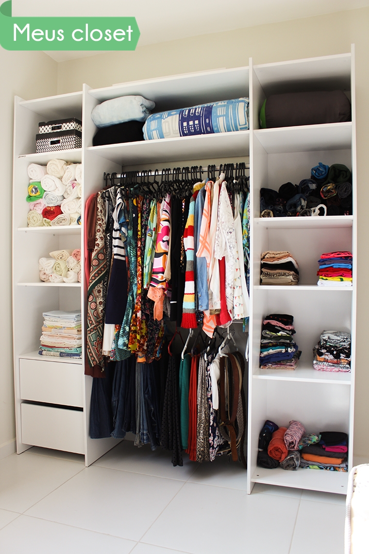 Como organizo meu armário/closet